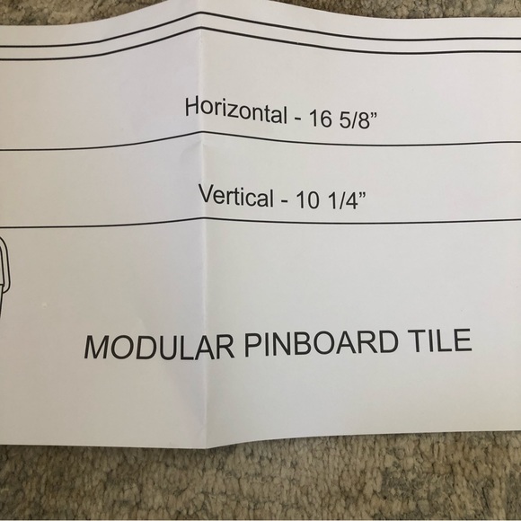 Pottery barn tile modular Linen Home Office Pinboard small Sz New - Picture 12 of 13